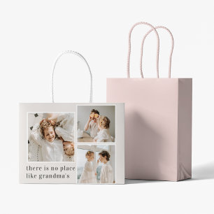Collage Foto & Zitat Bestes Grandma-Geschenk Große Geschenktüte