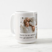 Collage Foto & Zitat Bestes Grandma-Geschenk Kaffeetasse (Vorderseite Links)
