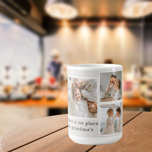 Collage Foto & Zitat Bestes Grandma-Geschenk Kaffeetasse