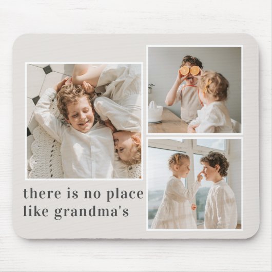 Collage Foto & Zitat Bestes Grandma-Geschenk Mousepad (Vorne)