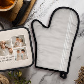 Collage Foto & Zitat Bestes Grandma-Geschenk Ofenhandschuh & Topflappen-Set