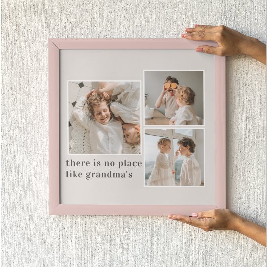 Collage Foto & Zitat Bestes Grandma-Geschenk Poster