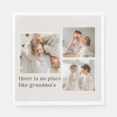 Collage Foto & Zitat Bestes Grandma-Geschenk Serviette (Vorderseite)