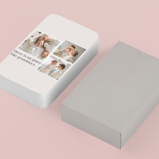 Collage Foto & Zitat Bestes Grandma-Geschenk Spielkarten