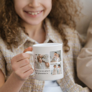 Collage Foto & Zitat Bestes Grandma-Geschenk Tasse
