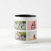 Collage Fotos Bilder Veröffentlichung Personalisie Tasse (Zentrum)