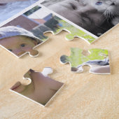 Collage Fotos mit Familiennamen, 5 Bilder Puzzle (Seite)