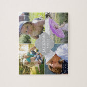 Collage Fotos mit Familiennamen Multi-Bildern Puzzle (Vertikal)