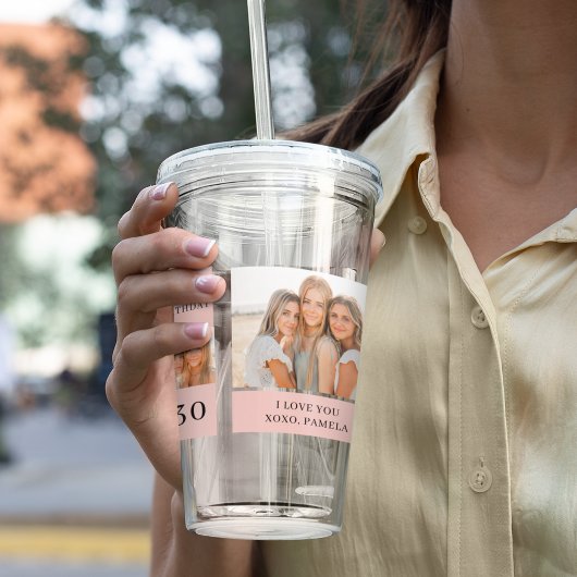 Collage Friend Fotos | Glückliches Geburtstagsgesc Acryltrinkbecher