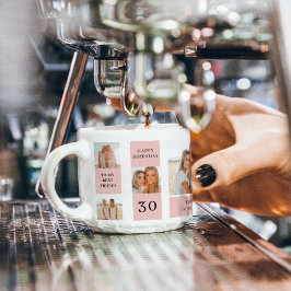 Collage Friend Fotos | Glückliches Geburtstagsgesc Espressotasse