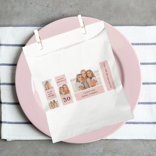 Collage Friend Fotos | Glückliches Geburtstagsgesc Geschenktütchen
