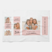 Collage Friend Fotos | Glückliches Geburtstagsgesc Geschirrtuch (Horizontal)