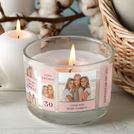 Collage Friend Fotos | Glückliches Geburtstagsgesc Rechteckiger Aufkleber