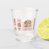Collage Friend Fotos | Glückliches Geburtstagsgesc Schnapsglas (Vorderseite)
