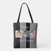 Collage fügen Sie Ihre eigenen benutzerdefinierten Tasche (Rückseite)