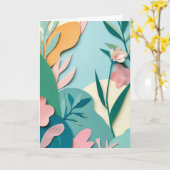 Collage-Gartenblüte Karte (Gelbe Blume)