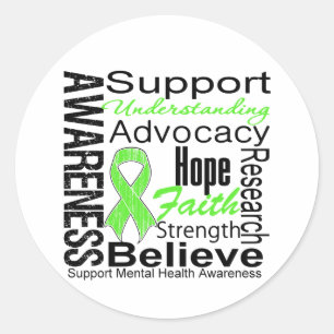 Collage - Gesundheits-Bewusstsein Runder Aufkleber