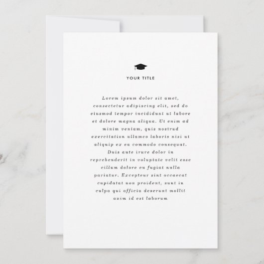 Collage Grad Foto Ankündigung (Rückseite)