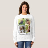 Collage Grid mit Ihrem benutzerdefinierten Text Sweatshirt (Vorne ganz)