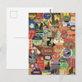 Collage gute Reise Postkarte (Vorne/Hinten)