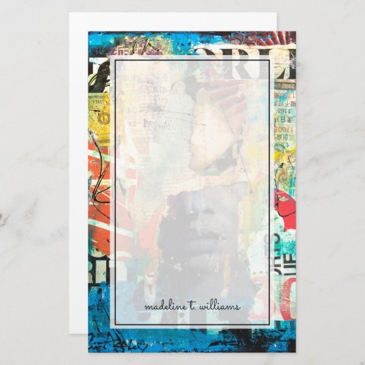 Collage Head Briefpapier (Vorne/Hinten)