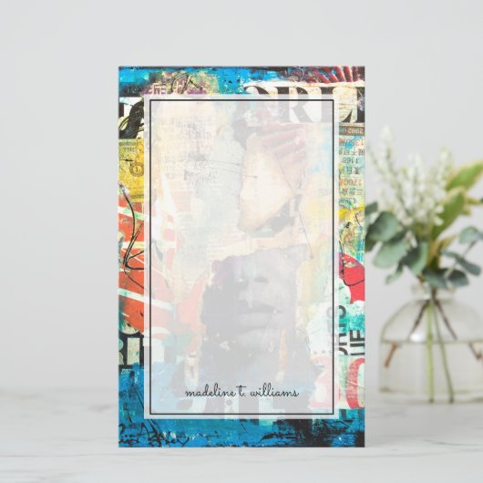 Collage Head Briefpapier (Stehend Vorderseite)