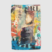 Collage Head Golfhandtuch (Vorderseite)