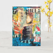 Collage Head Karte (Gelbe Blume)