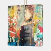 Collage Head Keramikornament (Links)