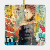 Collage Head Keramikornament (Vorderseite)