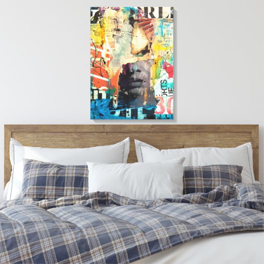 Collage Head Leinwanddruck (Insitu (Schlafzimmer))