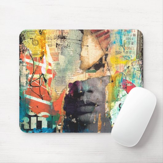 Collage Head Mousepad (Mit Mouse)