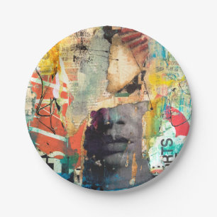 Collage Head Pappteller