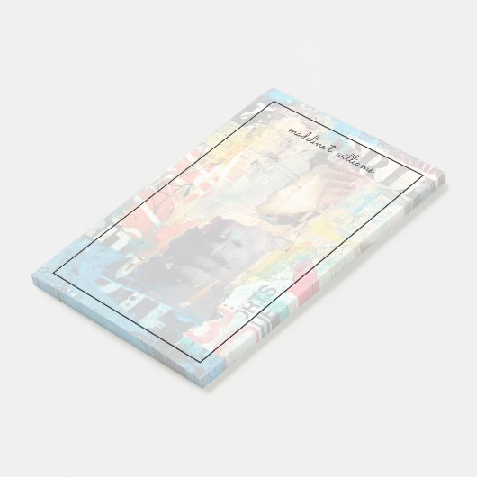 Collage Head Post-it Klebezettel (angewinkelt)