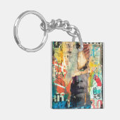 Collage Head Schlüsselanhänger (Vorderseite links)