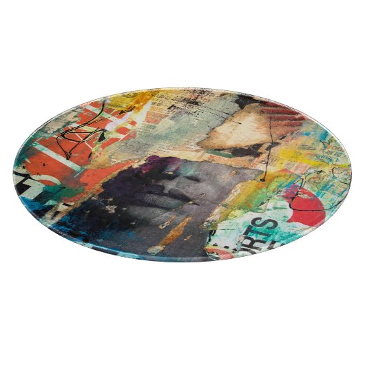 Collage Head Schneidebrett (Ecke)