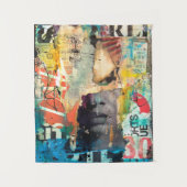 Collage Head Wandteppich (Vorderseite)