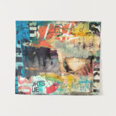 Collage Head Wandteppich (Vorderseite (Horizontal))