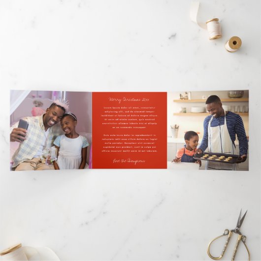 Collage Holiday Foto Dreifach Gefaltete Karte (Innenseite)