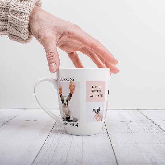 Collage Hund-Fotos | Hund ist meine Valentine | Ro Milchtasse