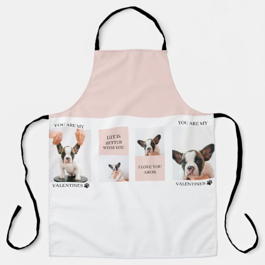 Collage Hund-Fotos | Hund ist meine Valentine | Ro Schürze (Vorderseite)