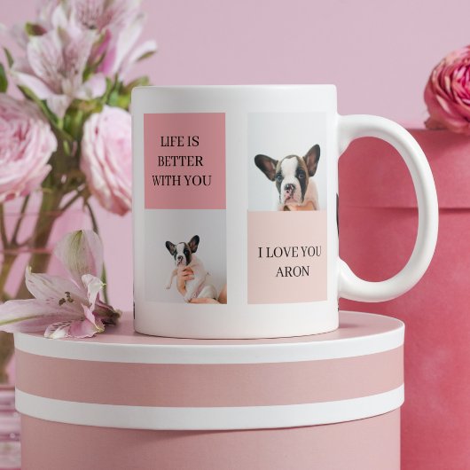 Collage Hund-Fotos | Hund ist meine Valentine | Ro Tasse