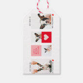 Collage Hund-Fotos | Mein Hund ist mein Valentine Geschenkanhänger (Vorderseite)