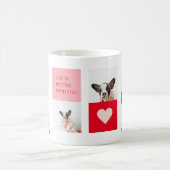 Collage Hund-Fotos | Mein Hund ist mein Valentine Kaffeetasse (Mittel)