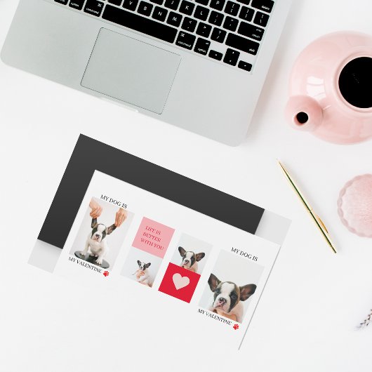 Collage Hund-Fotos | Mein Hund ist mein Valentine Magnetkarte