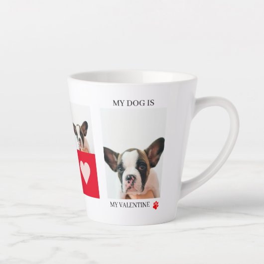 Collage Hund-Fotos | Mein Hund ist mein Valentine Milchtasse (Rechts)