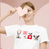 Collage Hund-Fotos | Mein Hund ist mein Valentine T-Shirt