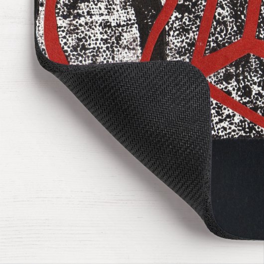 Collage im Rot Mousepad (Ecke)