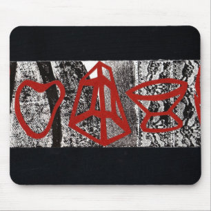 Collage im Rot Mousepad