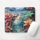 Collage im tropischen Stil Mousepad (Mit Mouse)